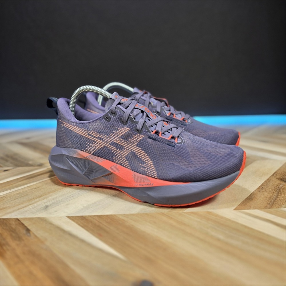 ASICS Novablast 5 Men's 7 Running Shoes Grey Purple Coral Reef Training Athletic